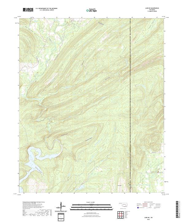 US Topo 7.5-minute map for Lane NE OK