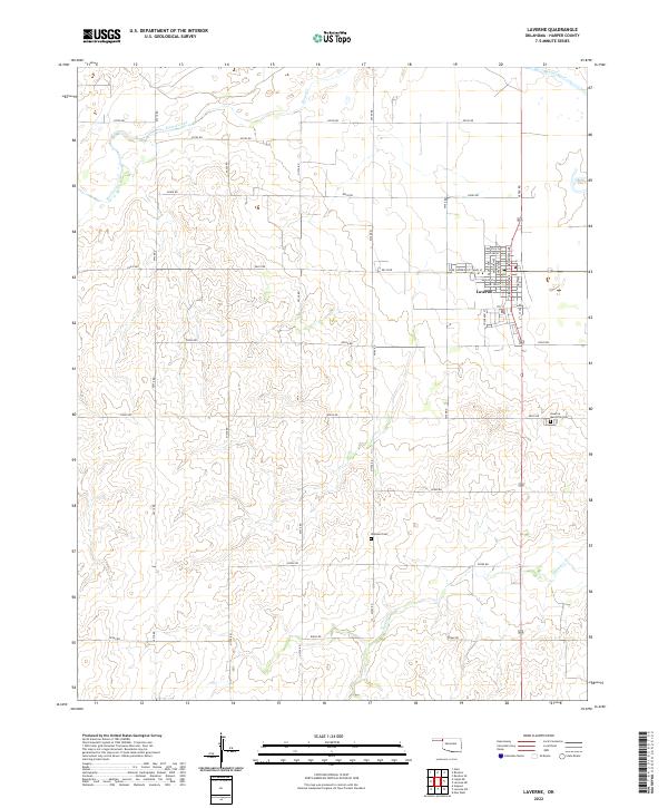 US Topo 7.5-minute map for Laverne OK