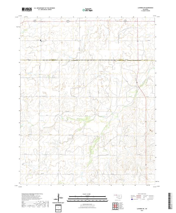 US Topo 7.5-minute map for Laverne SW OK