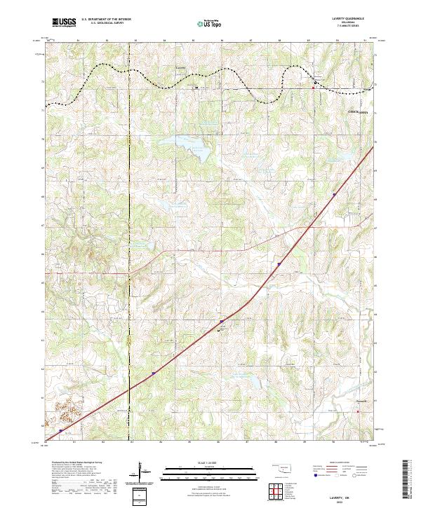 US Topo 7.5-minute map for Laverty OK