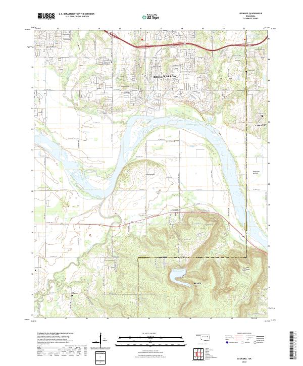 US Topo 7.5-minute map for Leonard OK