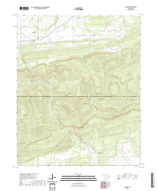 US Topo 7.5-minute map for Lequire OK