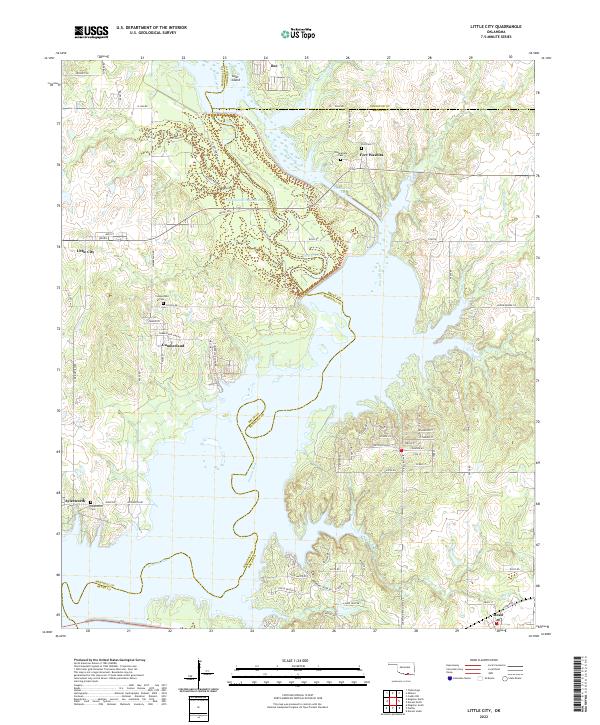 US Topo 7.5-minute map for Little City OK