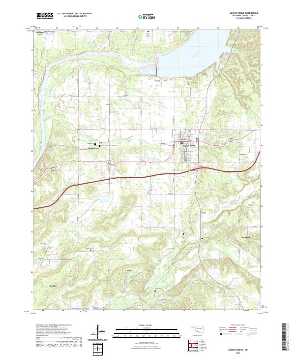 US Topo 7.5-minute map for Locust Grove OK