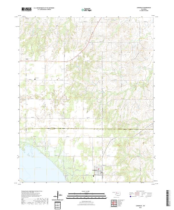 US Topo 7.5-minute map for Longdale OK