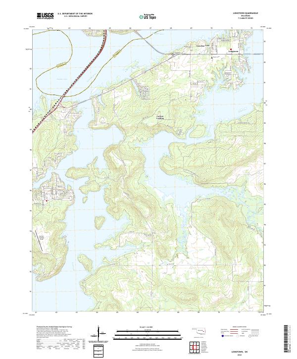 US Topo 7.5-minute map for Longtown OK