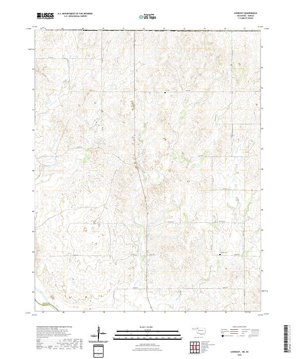 US Topo 7.5-minute map for Lookout OKKS