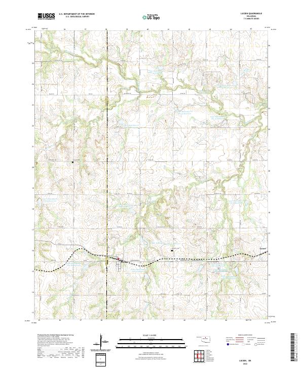 US Topo 7.5-minute map for Lucien OK