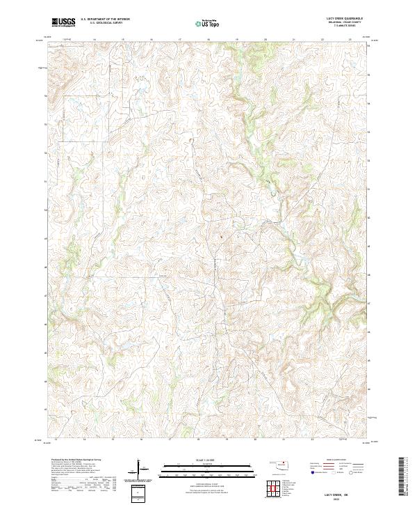 US Topo 7.5-minute map for Lucy Creek OK