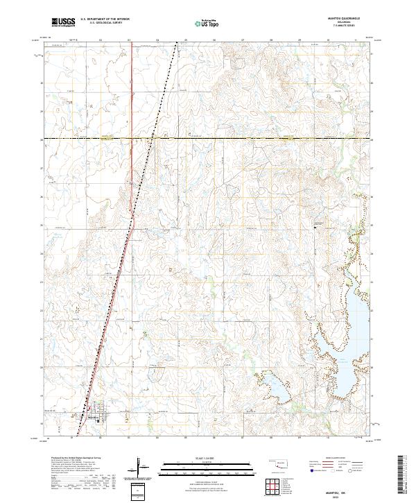 US Topo 7.5-minute map for Manitou OK