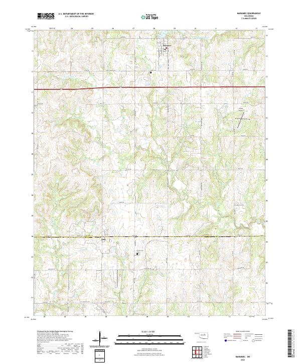 US Topo 7.5-minute map for Maramec OK