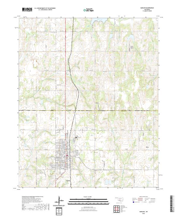 US Topo 7.5-minute map for Marlow OK