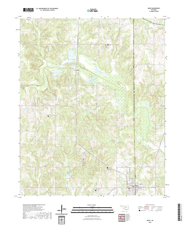 US Topo 7.5-minute map for Maud OK