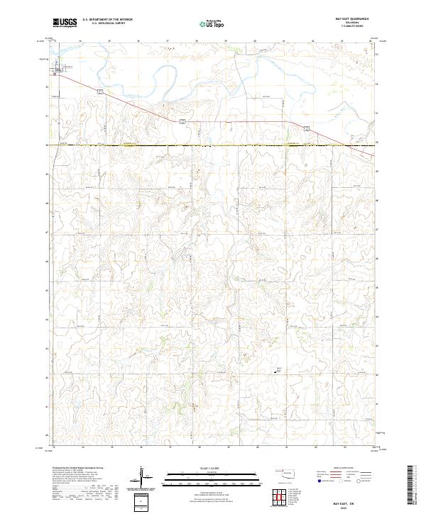 US Topo 7.5-minute map for May East OK