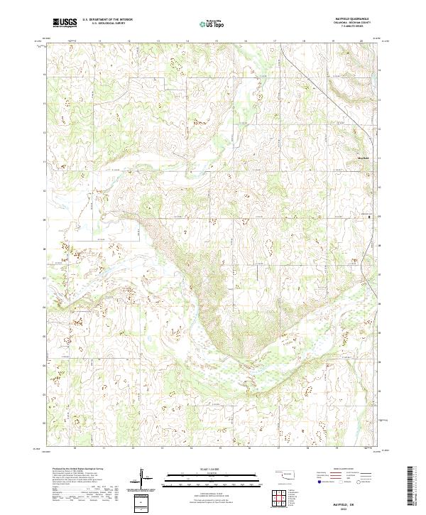 US Topo 7.5-minute map for Mayfield OK