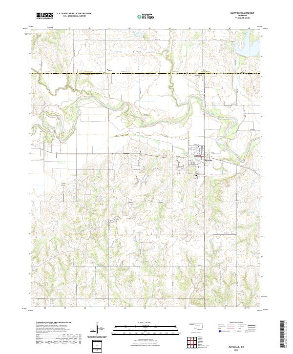 US Topo 7.5-minute map for Maysville OK