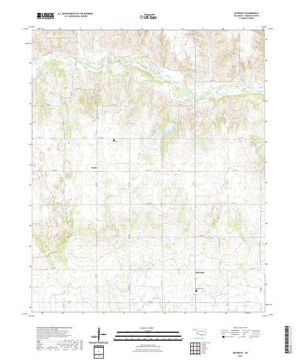 US Topo 7.5-minute map for McKnight OK