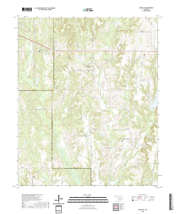 US Topo 7.5-minute map for McMillan OK