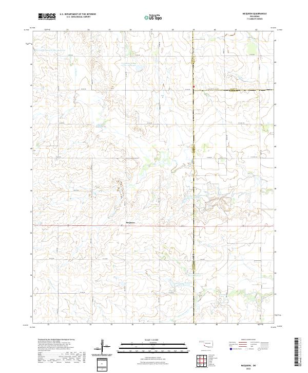 US Topo 7.5-minute map for McQueen OK