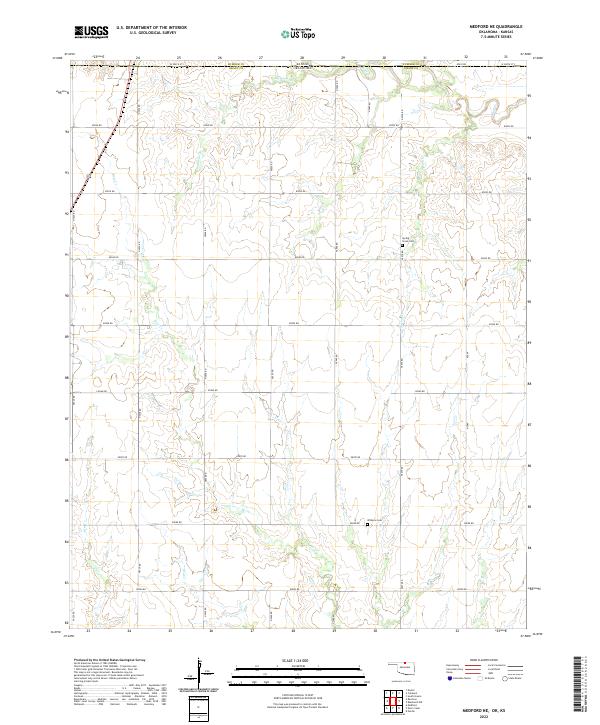 US Topo 7.5-minute map for Medford NE OKKS