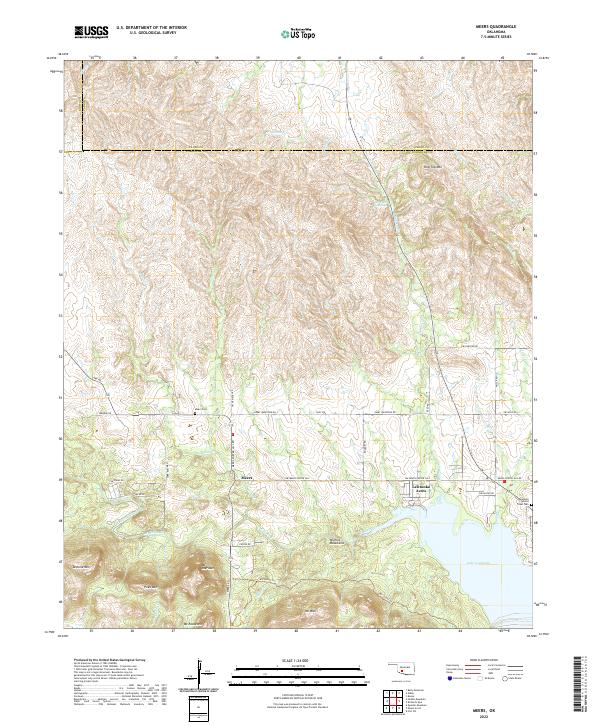 US Topo 7.5-minute map for Meers OK