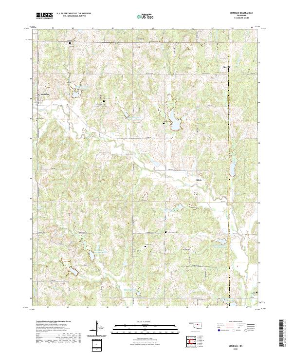 US Topo 7.5-minute map for Meridian OK