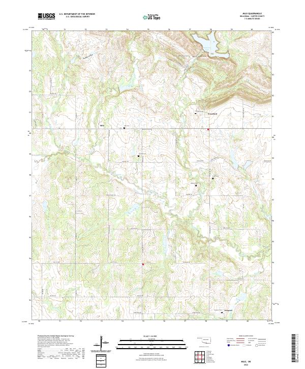 US Topo 7.5-minute map for Milo OK