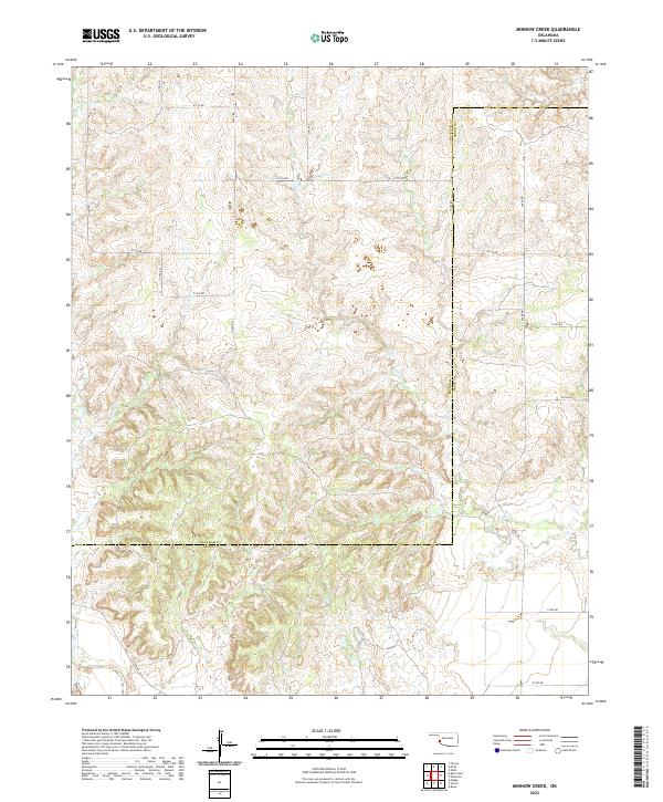 US Topo 7.5-minute map for Minnow Creek OK