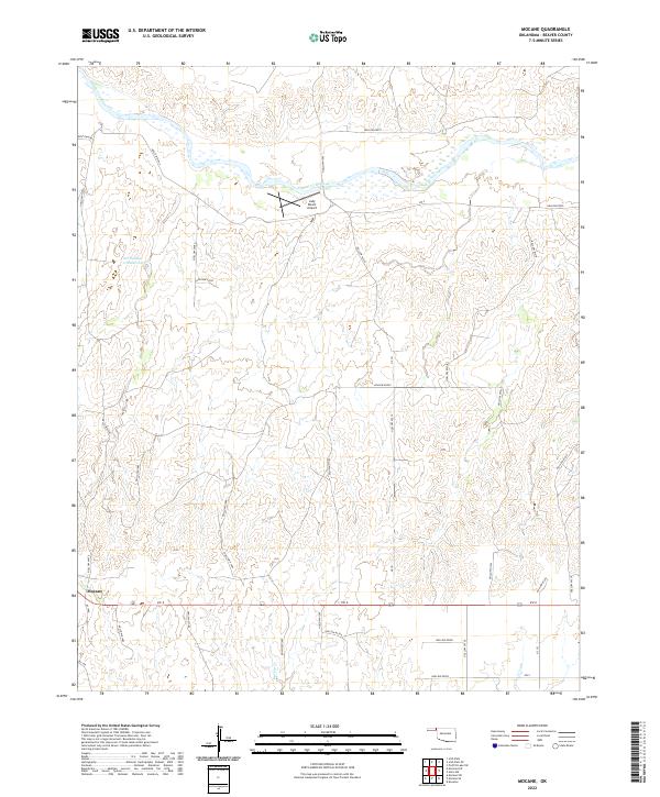 US Topo 7.5-minute map for Mocane OK