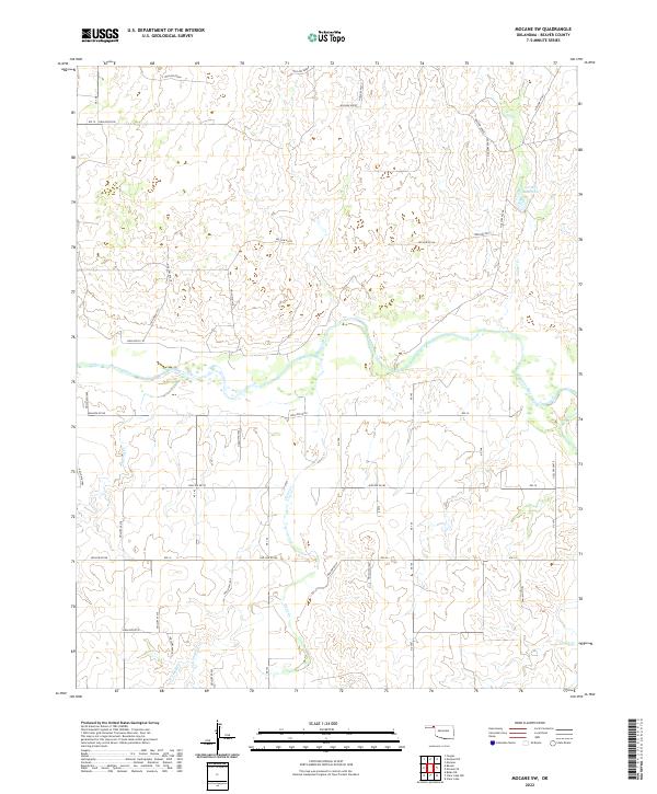 US Topo 7.5-minute map for Mocane SW OK