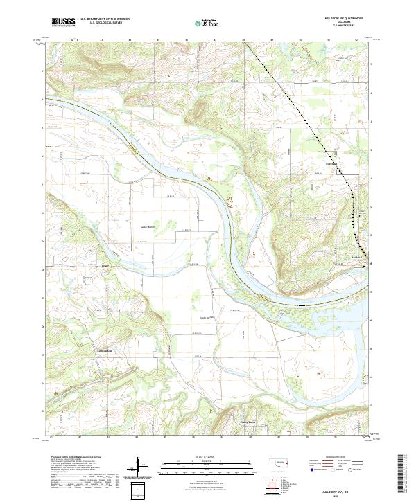 US Topo 7.5-minute map for Muldrow SW OK