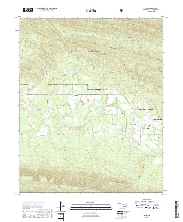 US Topo 7.5-minute map for Muse OK