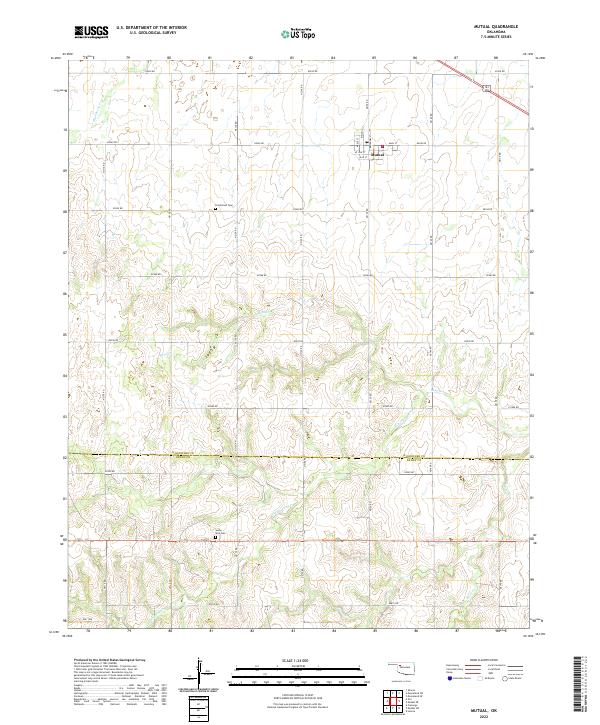 US Topo 7.5-minute map for Mutual OK