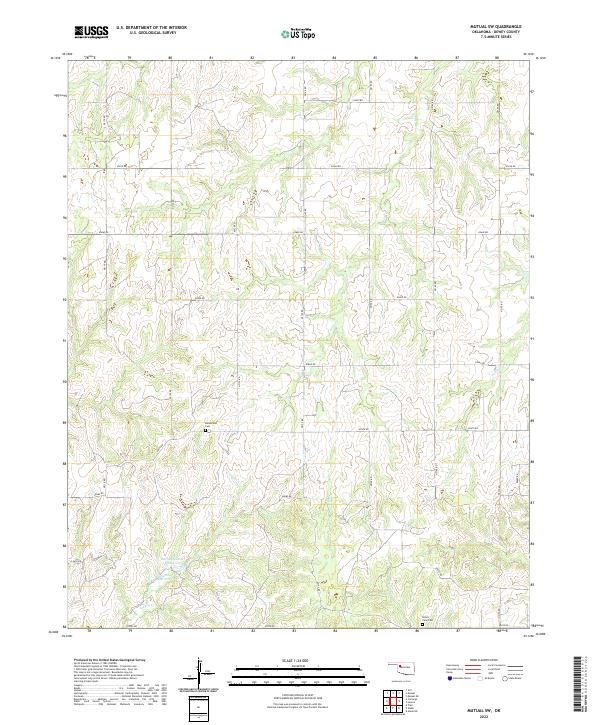 US Topo 7.5-minute map for Mutual SW OK