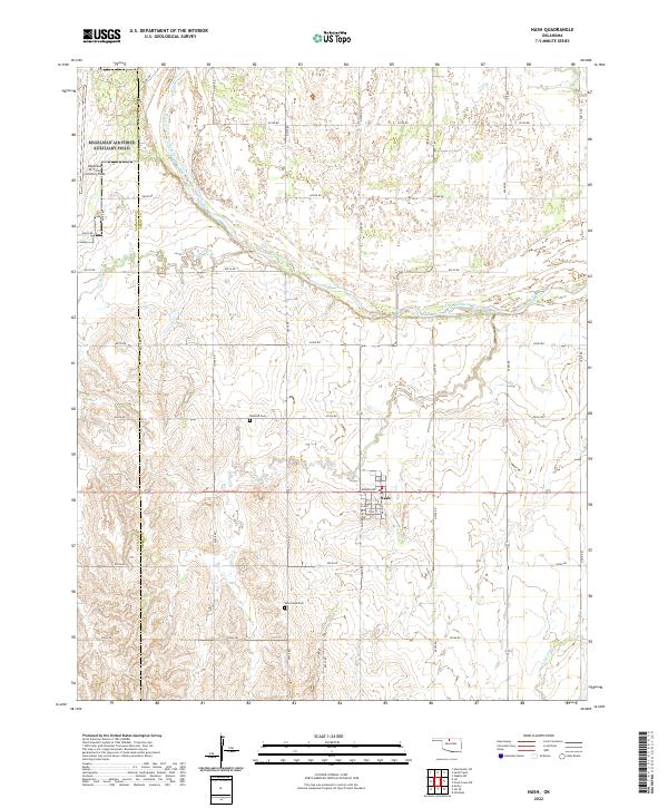 US Topo 7.5-minute map for Nash OK