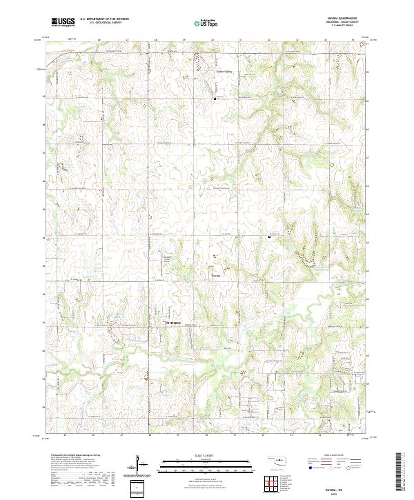 US Topo 7.5-minute map for Navina OK