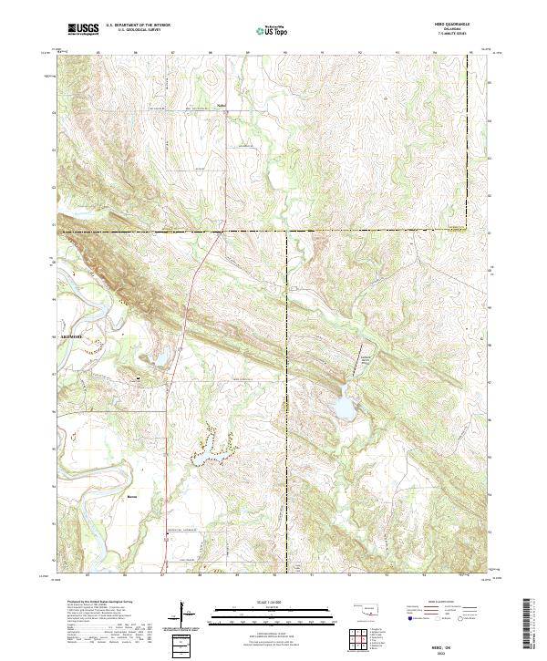 US Topo 7.5-minute map for Nebo OK