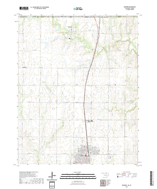 US Topo 7.5-minute map for Newkirk OKKS