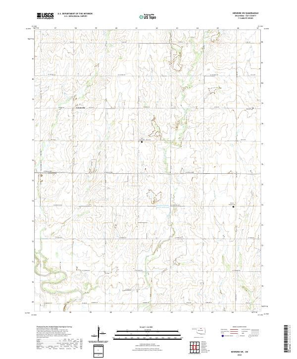 US Topo 7.5-minute map for Newkirk SW OK