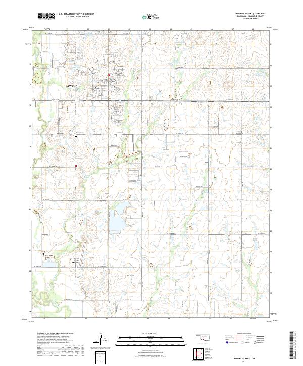 US Topo 7.5-minute map for Ninemile Creek OK