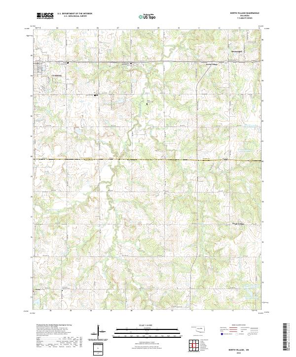 US Topo 7.5-minute map for North Village OK