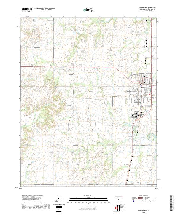 US Topo 7.5-minute map for Nowata West OK