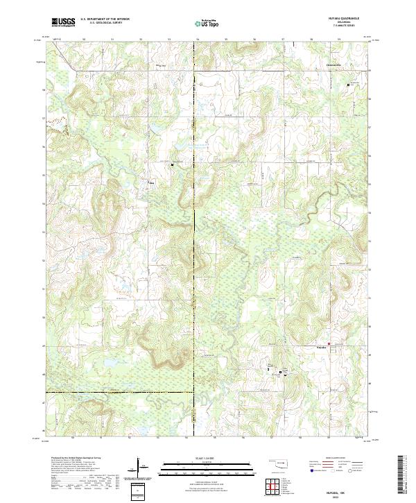 US Topo 7.5-minute map for Nuyaka OK