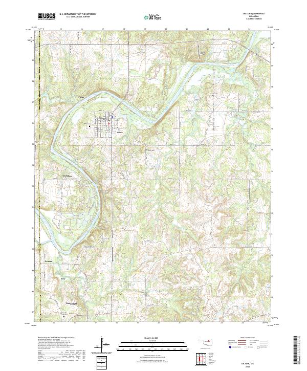 US Topo 7.5-minute map for Oilton OK