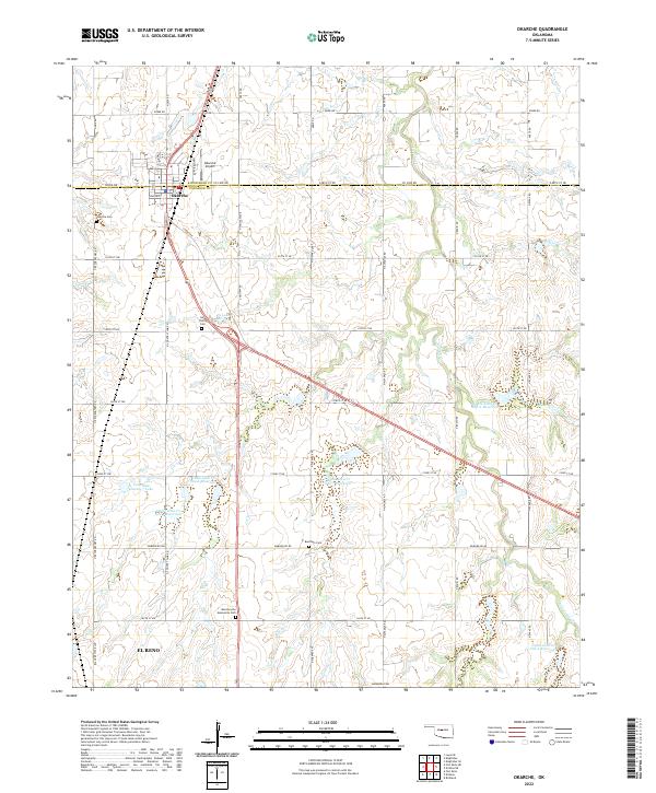 US Topo 7.5-minute map for Okarche OK