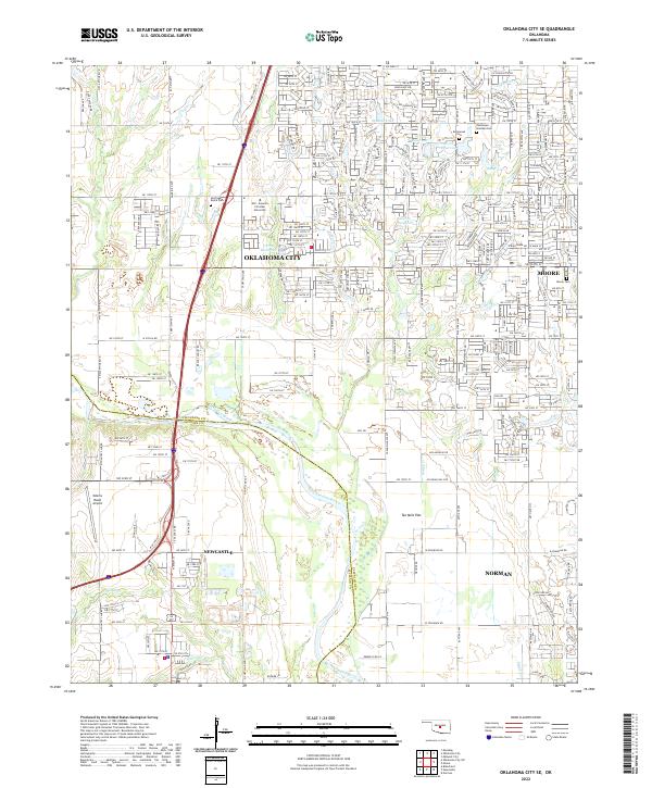 US Topo 7.5-minute map for Oklahoma City SE OK