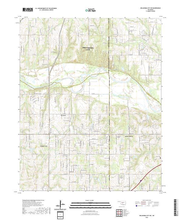 US Topo 7.5-minute map for Oklahoma City SW OK