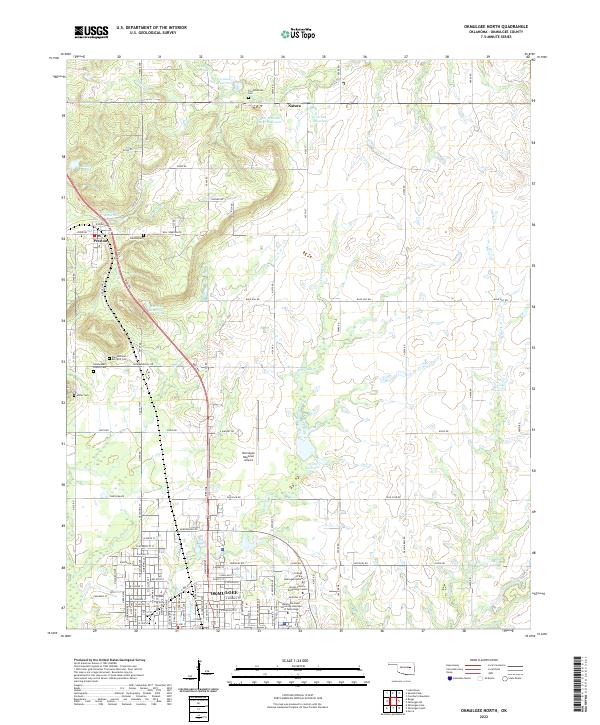 US Topo 7.5-minute map for Okmulgee North OK