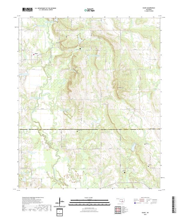 US Topo 7.5-minute map for Olney OK