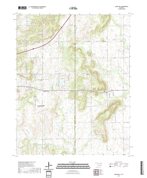 US Topo 7.5-minute map for Osage Hills OK